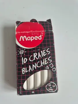 craies blanches x9