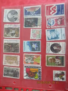 15 timbres oblitérés des Etats-Unis