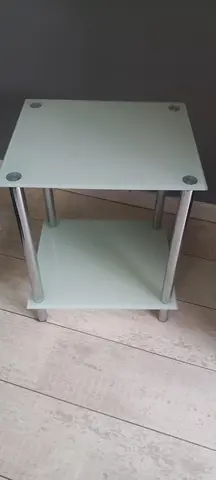 table de salon en verre + bout de canapé