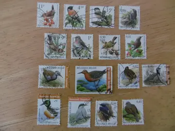 Timbres OISEAUX Belgique LOT 1