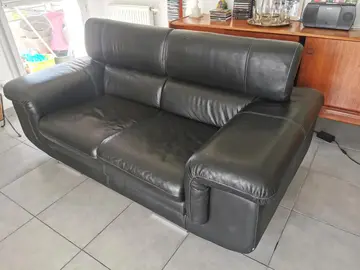 canapé cuir noir