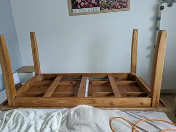 table en bois, plus rallonge