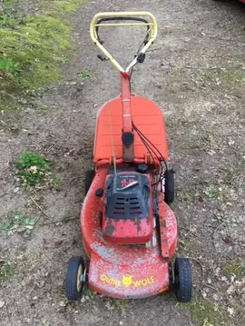 Tondeuse à gazon avec son panier
