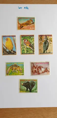 Lot A-54 Timbres Guinée Equatoriale