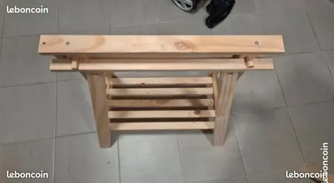 Tréteau d’architecte pliant en pin massif – Très bon état