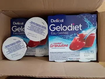 Eau gélifiée Gelodiet de la marque Delical (45 pots)