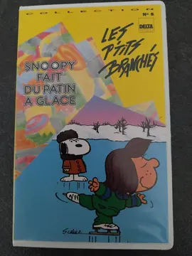 vhs snoopy fait du patin à glace
