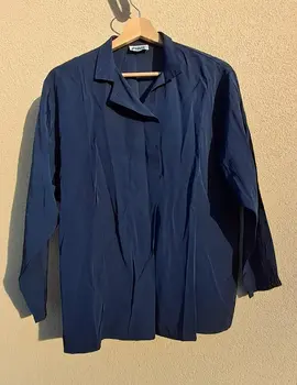Chemise fluide bleu foncé, à manches longues, Jousse – Taille 40
