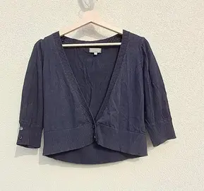 Boléro noir, à manches courtes, In Extenso – Taille L