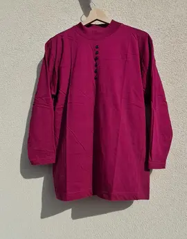 T-shirt fuchsia, à manches longues, 3 Suisses – Taille 40 à 44