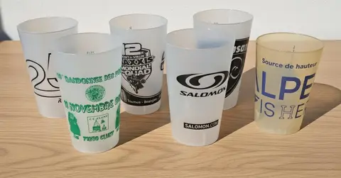 Lot de 6 gobelets réutilisables (Ecocup)