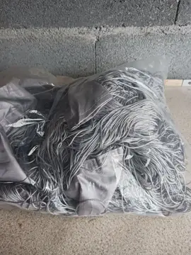 2 rideaux fils gris clair