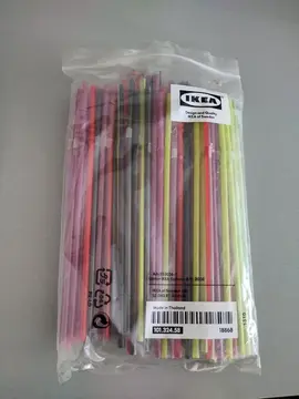 pailles en plastique