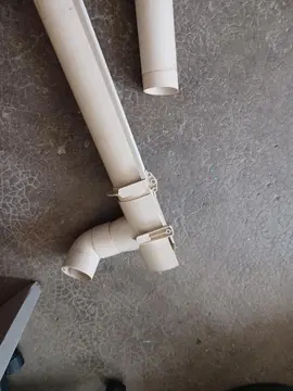 tube chéneau pvc avec coude environ 2 mètres