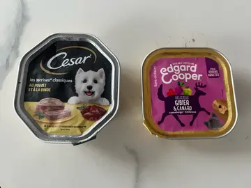 terrine pour chien César et Edgar et Cooper