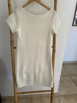 robe droite courte blanche taille 36