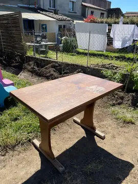 table en bois avec rallonge