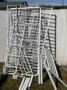 lits superposés 90 métal blanc