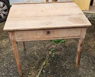 Table écritoire bois massif brut
