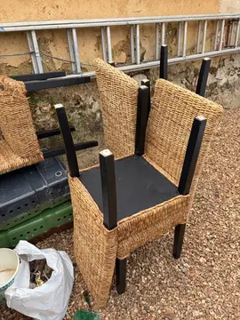 chaises en osier
