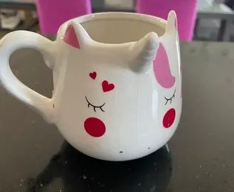 Lot 2 tasses Licorne & chat pour enfant