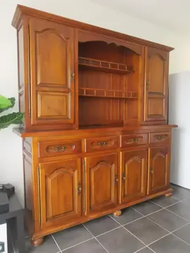 Buffet deux corps bois massif