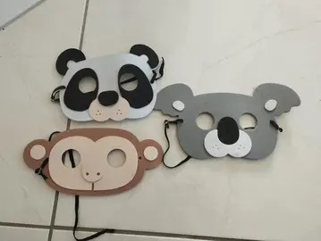 lot 3 masques animaux