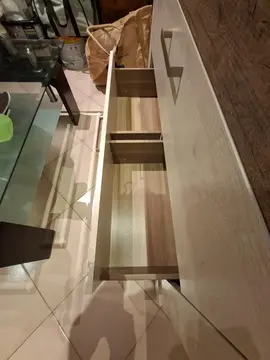 commode 3 grands tiroirs scindés en 2