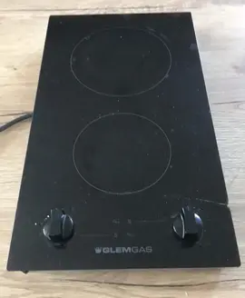 Plaque de cuisson électrique 2 feux, vitrocéramique