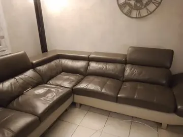 canapé d'angle en cuir