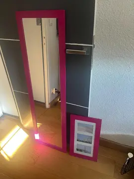 Miroirs encadrement rose