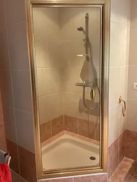 porte douche en verre