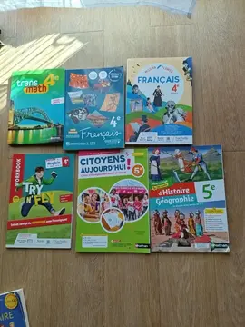 lot de 6 livres scolaires 4ème et 5 ème