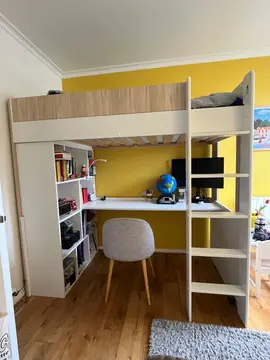 lit mezzanine avec bureau