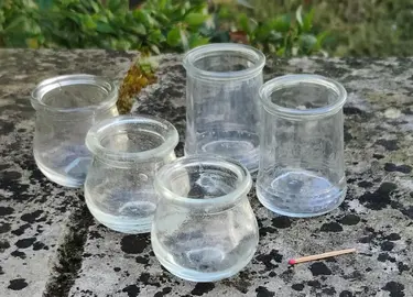 lot de 5 petits pots en verre
