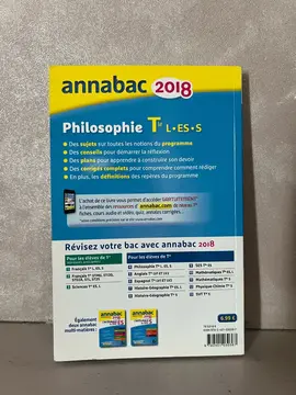 Annabac Philo 2018- Sujets et Corrigés - Bac L, ES, S