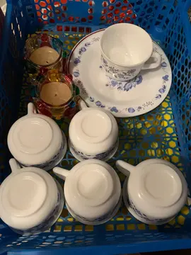 6 tasses à café en arcopale
