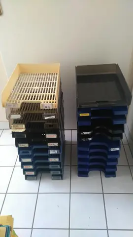 Bacs à courrier empilables de bureaux, lot de 20