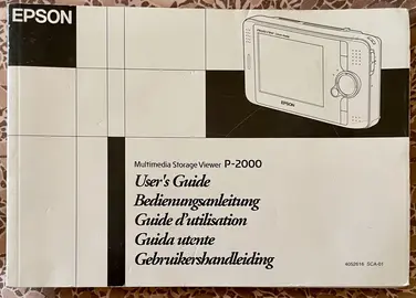 mode d’emploi Epson multimédia storage viewer P2000
