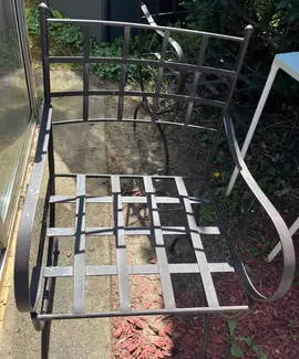 fauteuil, fer, forgé