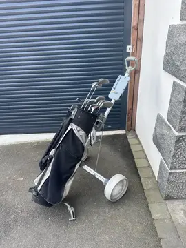 Série de clubs, sac et chariot de golf