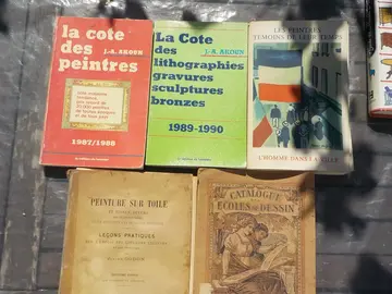 lot de livres sur la peinture
