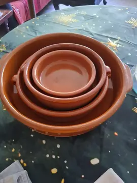 plats en terre cuite allant au four