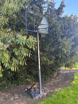 panier de basket réglable en hauteur, sur pied
