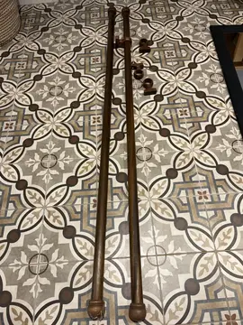 2 tringles à rideaux