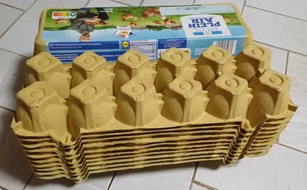 10 boîte pour 12 oeufs couleur "jaune"