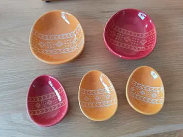 Lot de 5 coupelles apéro oeufs de pâques