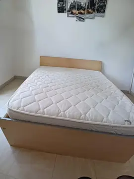 LIT UNE PLACE + SOMMIER + COUETTE 220 x 240