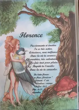 carte avec prénom Florence