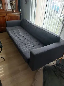 canape gris 3 places